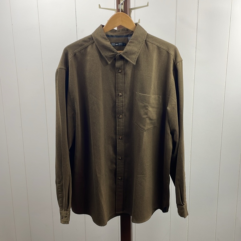 REI‎ NWT Harrison Long Sleeve Button Down Shirt Heathered Walnut